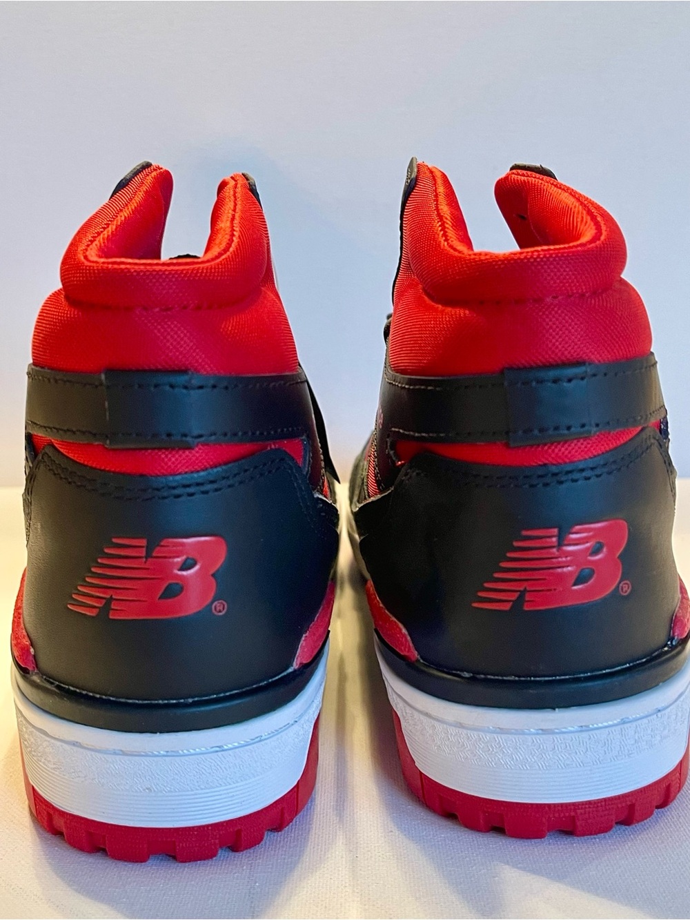 NWB NEW BALANCE 650R BLACK RED MENS 10 “BRED” BB650RBR PREMIUM LEATHER SNEAKER - Picture 9 of 17